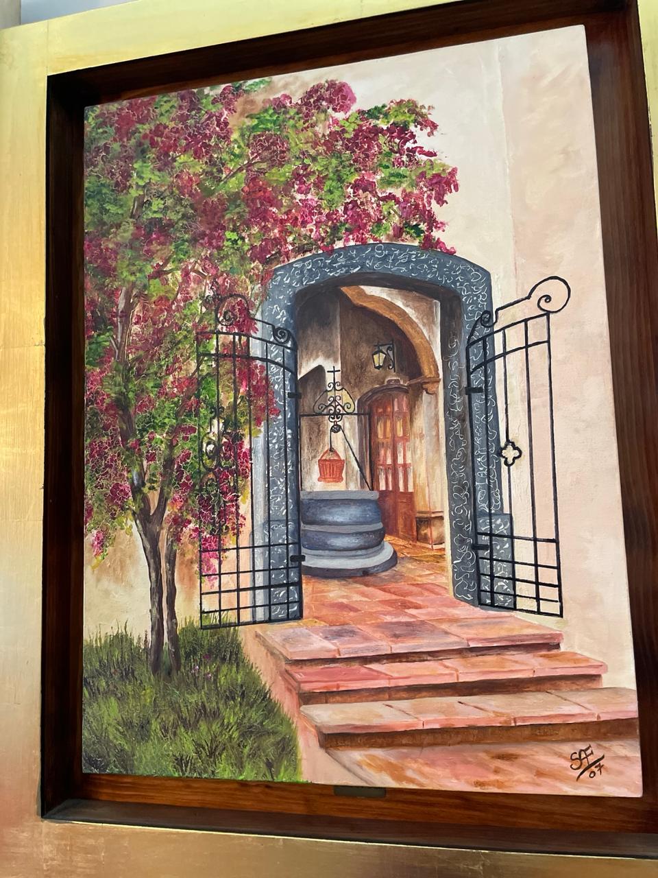 El Pozo del Patio — óleo sobre lienzo por Susy