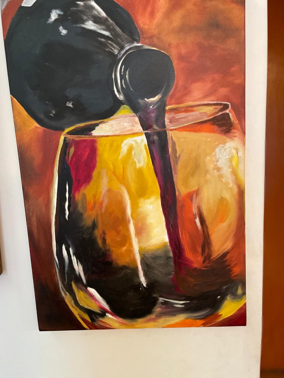 El Servicio del Vino — óleo sobre lienzo por Susy