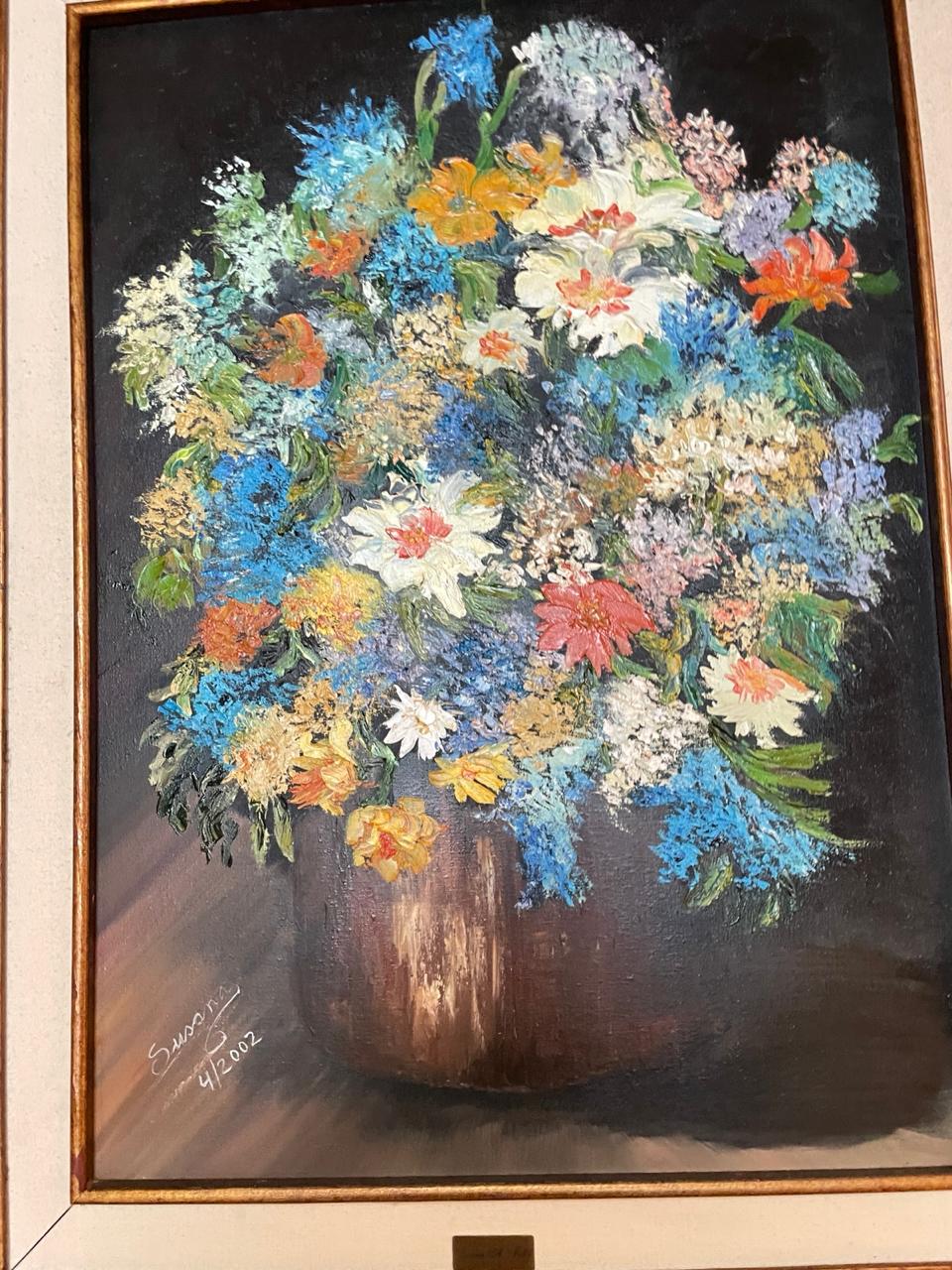 Bodegón de Flores Silvestres — óleo sobre lienzo por Susy